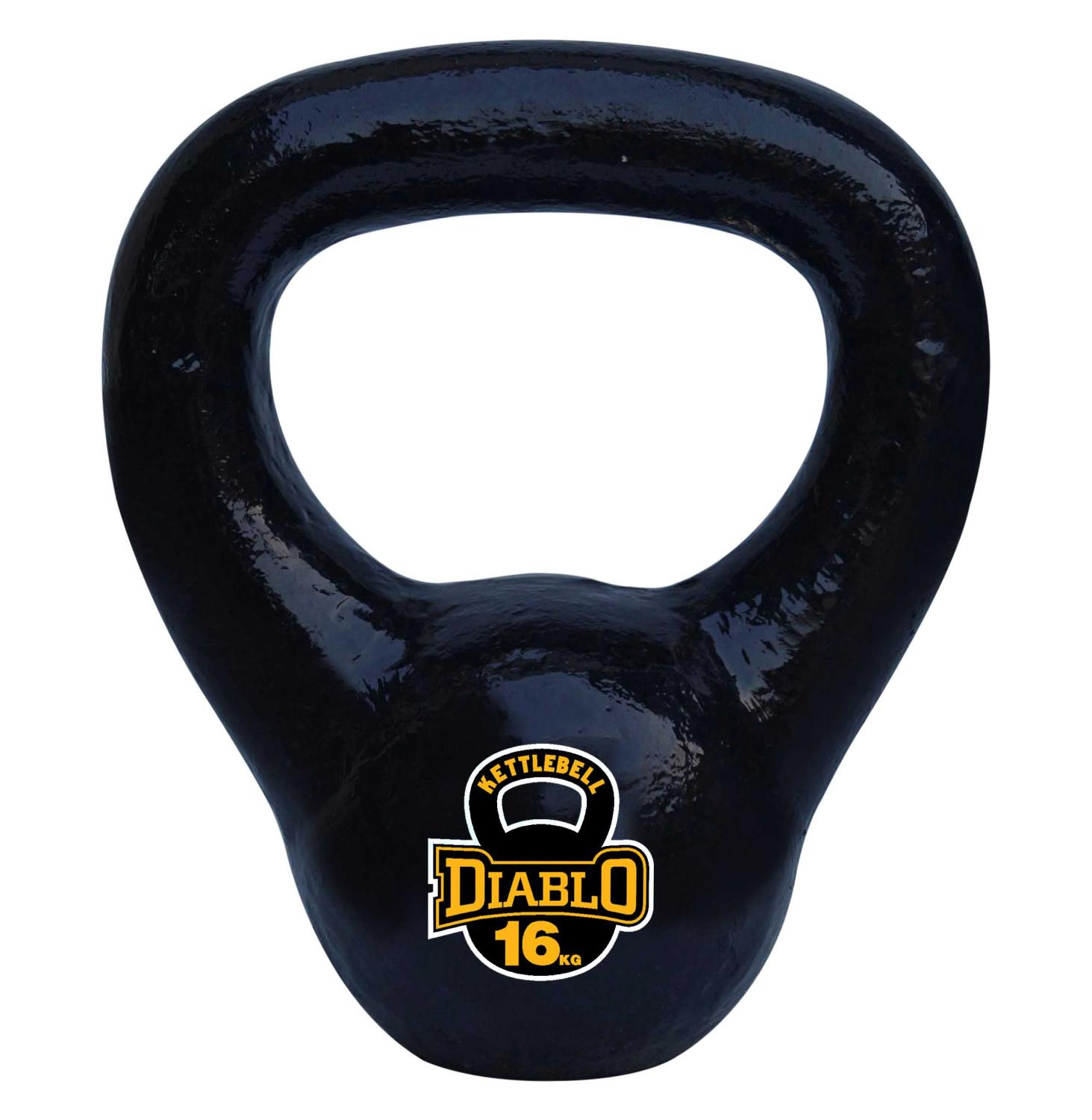 DIABLO Premium Fitness Solid Cast Iron Kettlebell Weights 16 Kg
