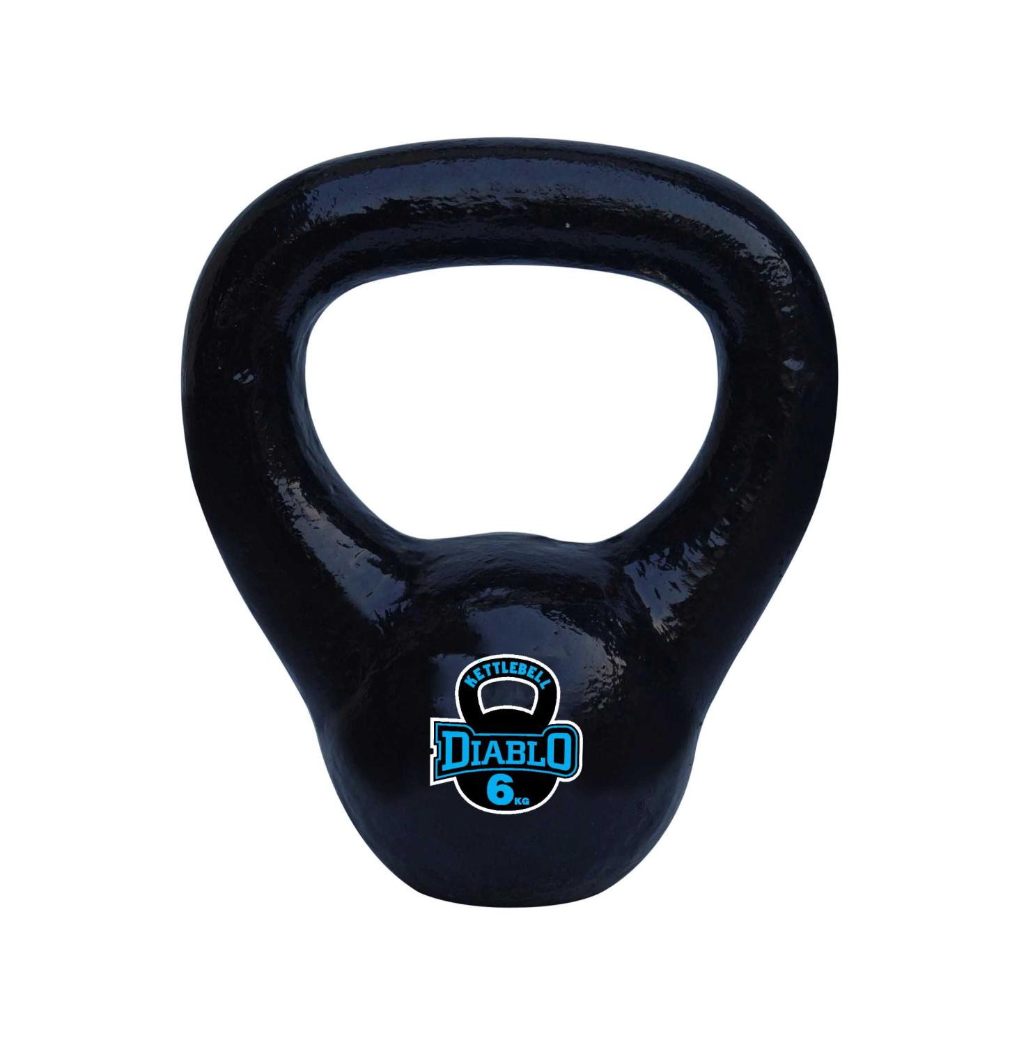 DIABLO Premium Fitness Solid Cast Iron Kettlebell Weights 6 Kg