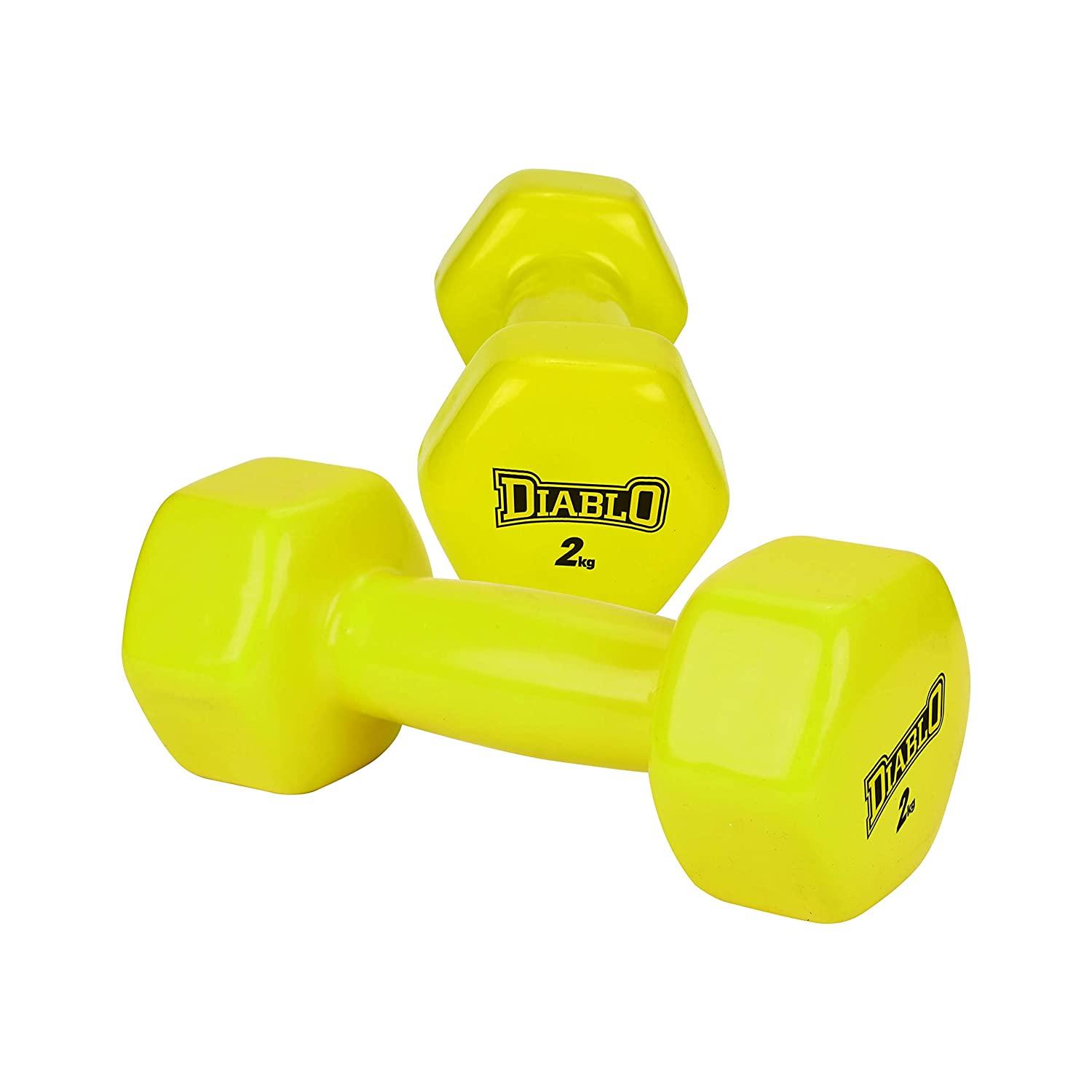 Diablo Vinyl Dumbbells for Men and Women (2kg/Pair)