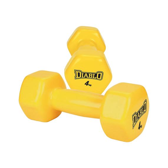 Diablo Vinyl Dumbbells for Men and Women (4kg/Pair)