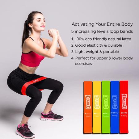 Diablo Yellow Resistance Band Loop Exercise Bands