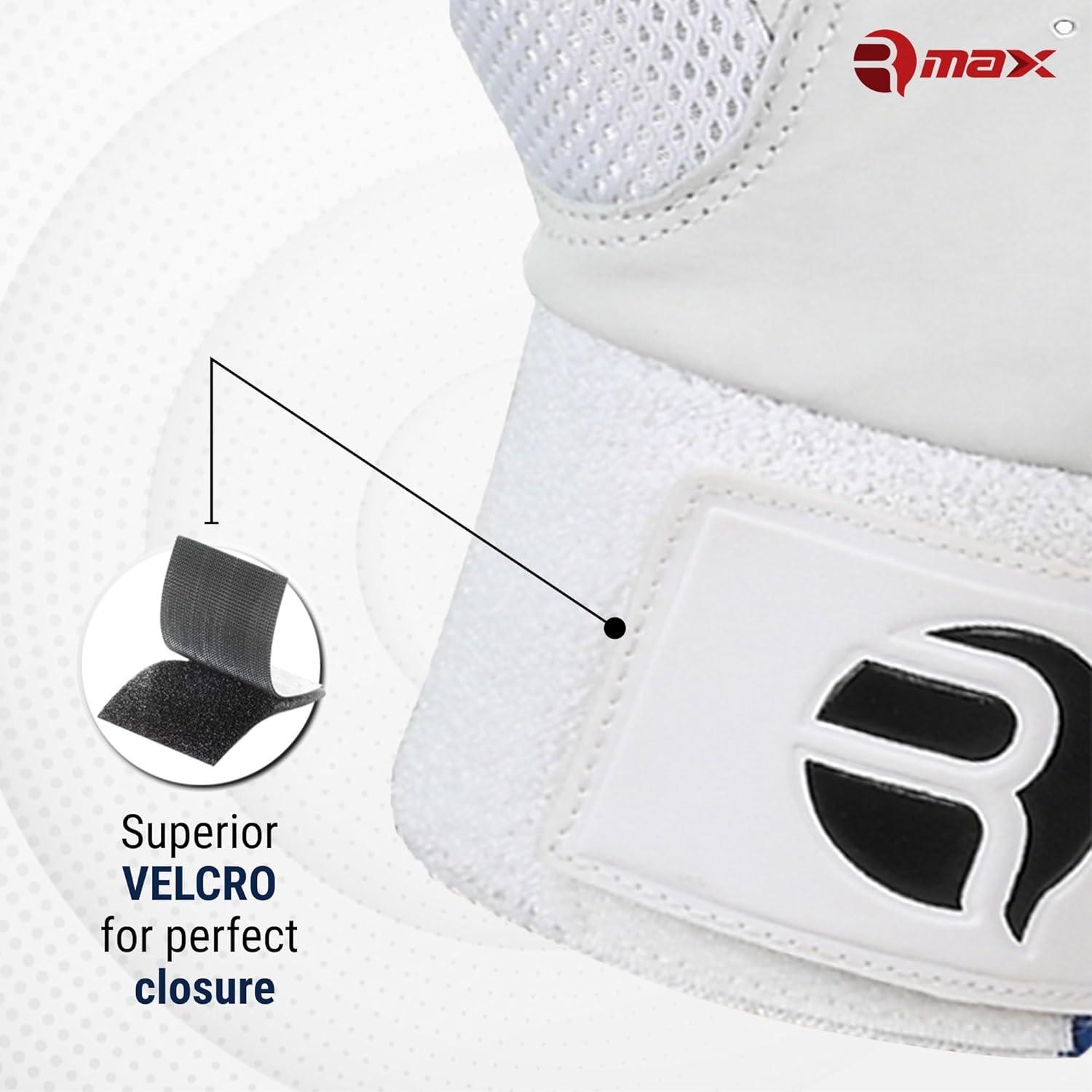 RMAX Unisex Leather & PU Cricket Batting Gloves ROYAL BLUE